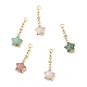 Natural Gemstone Star Pendants(PALLOY-JF01505)-1