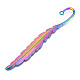 10Pcs 10 Style Rainbow Color Alloy Bookmark Findings with Hole(PALLOY-N163-201-NR)-3