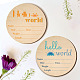2Pcs 2 Style Single-face Printed Wooden Baby Photo Props(DJEW-WH0600-006)-1