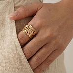 Brass Micro Pave Cubic Zirconia Finger Rings for Women, Golden, 21mm, Inner Diameter: 21mm(CU-CBAA973-01G)