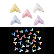 Luminous Resin Decoden Cabochons, Glow in the Dark, Whale Tail, Mixed Color, 9.5x10x3mm(RESI-K036-18)