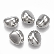 CCB Plastic Beads, Nuggets, Platinum, 17.5x16.5x13mm, Hole: 2mm(X-CCB-S160-177)