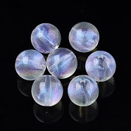 Transparent Acrylic Beads, Glitter Powder, Round, Clear, 13.5x13mm, Hole: 2mm(X-OACR-N008-108D-01)