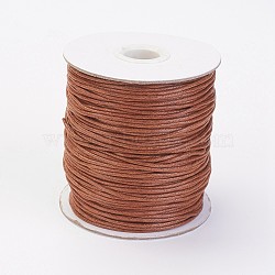 Waxed Cotton Thread Cords, Sienna, 1.5mm, about 100yards/roll(300 feet/roll)(YC-R003-1.5mm-290)