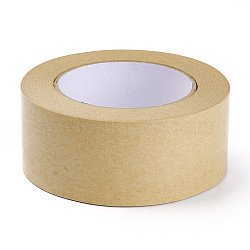 Writable Kraft Paper Tape, Eco-Friendly and Easy-to-Tear, for Masking, Sealing, Not Water-Activated, BurlyWood, 50mm, 10.93 Yard(10m)/roll(AJEW-P083-01A)