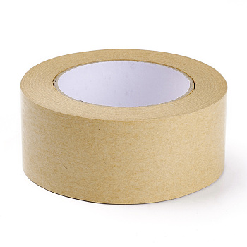 Writable Kraft Paper Tape, Eco-Friendly and Easy-to-Tear, for Masking, Sealing, Not Water-Activated, BurlyWood, 50mm, 10.93 Yard(10m)/roll