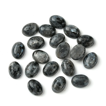 Natural Larvikite Cabochons, Oval, 8~8.5x6~6.5x2.5~3.5mm