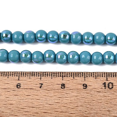 Electroplate Opaque Glass Beads Strands(EGLA-Q132-6MM-01C-09)-4