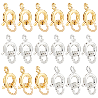 40Pcs 2 Colors Brass Spring Ring Clasps(FIND-AB00027)-7
