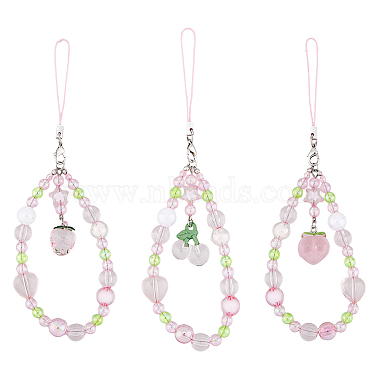 Pink Acrylic Mobile Straps