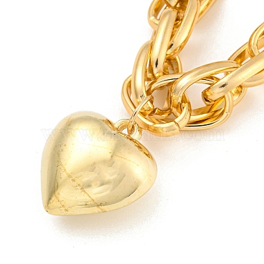 Heart Pendant Necklace(NJEW-K261-03G)-2