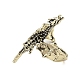 Dragon Alloy Open Cuff Rings for Women Men(RJEW-A045-02AB)-1