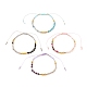 Bracelets de perles de nylon tressés réglables(BJEW-JB05593)-1