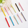 Alloy Alligator Hair Clips, with Enamel, Hair Barrettes for Women and Girls, Light Gold, Random Single Color or Random Mixed Color, 60mm, about 10pcs/bag