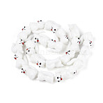 Handmade Bumpy Lampwork Beads Strands, Cat, White, 22~23x13~14x16~18mm, Hole: 1.5mm, about 20pcs/strand, 17.24 inch(43.8cm)(LAMP-Q031-003A)