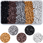 Handmade Polymer Clay Beads, Disc/Flat Round, Heishi Beads, Saddle Brown, 6x1mm, Hole: 2mm(CLAY-SC0002-72C)