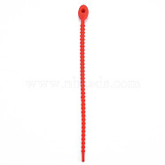 Silicone Cable Ties, Tie Wraps, Reusable Zip Ties, FireBrick, 214x13.5x12mm, Hole: 3mm(SIL-Q015-001E)