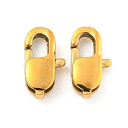 Ion Plating(IP) 304 Stainless Steel Lobster Claw Clasps, Golden, 9x5x3mm, Hole: 1mm(STAS-G201-06F-G)