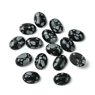 Synthetic Snowflake Obsidian Cabochons, Oval, 8~8.5x6~6.5x2.5~3.5mm(G-A094-01B-35)