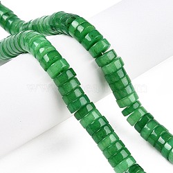 Natural Malaysia Jade Dyed Beads Strands, Heishi Beads, Disc, 10.5x4.5mm, Hole: 1mm, about 50pcs/strand, 8.46~8.78''(21.5~22.5cm)(G-T138-50)