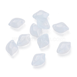 Imitation Jelly Glass Pendants, Petal, WhiteSmoke, 13x9x5mm, Hole: 1mm(GLAA-P048-C03)