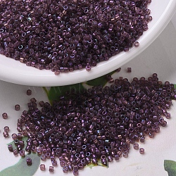 MIYUKI Delica Beads, Cylinder, Japanese Seed Beads, 11/0, (DB0104) Claret Rainbow Gold Luster, 1.3x1.6mm, Hole: 0.8mm, about 20000pcs/bag, 100g/bag(SEED-J020-DB0104)