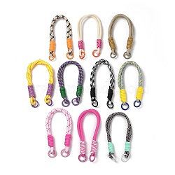 Nylon Cord Bag Handles, with Alloy Spring Gate Rings, for Bag Replacement Accessories, Mixed Color, 34.5x1.55cm(AJEW-C035-04)