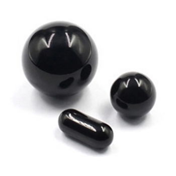Glass Beads, No Hole, for Shisha, Mixed Shapes, Black, 19mm