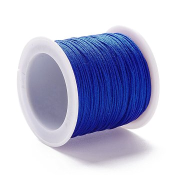 Braided Nylon Thread, DIY Material for Jewelry Making, Blue, 0.8mm, 100yards/roll