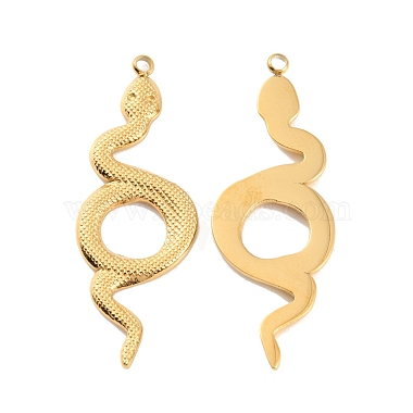 Real 18K Gold Plated Snake 304 Stainless Steel Pendants
