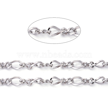 304 Stainless Steel Figaro Chains(CHS-L001-138-0.8mm)-4