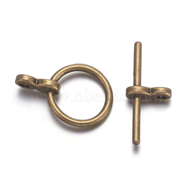 Tibetan Style Toggle Clasps(TIBE-A001-25AB-NF)-3