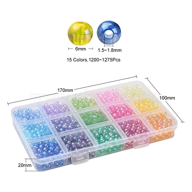 15 couleurs perles acryliques transparentes(DIY-YW0005-36)-6