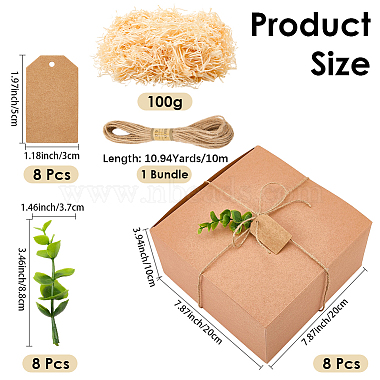 8Pcs Square Folding Kraft Paper Mailer Boxes(CON-CP0001-018C)-2