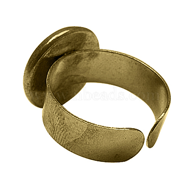 Antike Bronze Messing Fingerring Schäfte(X-UNKW-C2902-AB)-2
