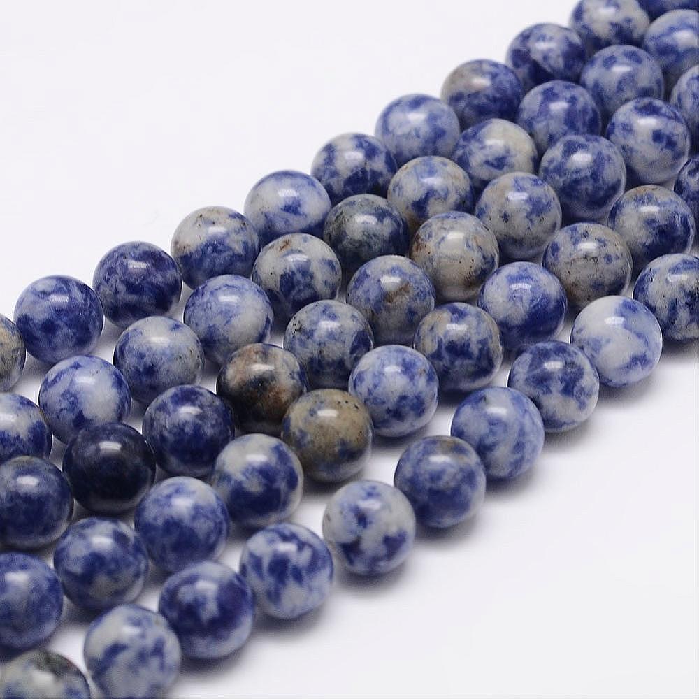 Blue Spot Jasper Beads 12mm Round Beads Approx 33 beads 153054002 Hole 1.2 mm 15 Inch Full strand