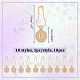 10Pcs 10 Style Number Alloy Enamel Pendant Stitch Markers(HJEW-NB00032)-2