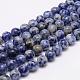 Brins de perles de jaspe de tache bleue naturelle(G-K153-B07-8mm)-1