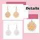 2 Pairs 2 Colors Alloy Sun with Smiling Face Dangle Earrings with Plastic Pearl Beaded(EJEW-AN0001-82)-3