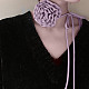 Fabric Rose Tie Choker Necklaces for Women(NJEW-Z022-01J)-1