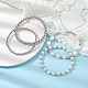 4Pcs 4 Style Natural Pearl & Brass Beaded Stretch Bracelets Set for Women(BJEW-JB09662-02)-2