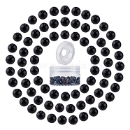 DIY Stretch Bracelets Making Kits, include Natural Obsidian Round Beads, Elastic Crystal Thread, Beads: 6~6.5mm, Hole: 0.8~1mm, 200pcs/box(DIY-SC0012-73B)
