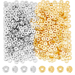 1200Pcs 2 Colors  CCB Plastic Spacer Beads, for Brac1elet Necklace Making Findings, Flat Round/Disc, Mixed Color, 6x2mm, Hole: 2mm, 600pcs/color(KY-DC0001-24)