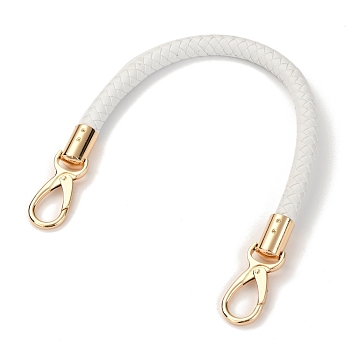 PU Leather Bag Strap, with Alloy Swivel Clasps, Bag Replacement Accessories, White, 41.5x1cm