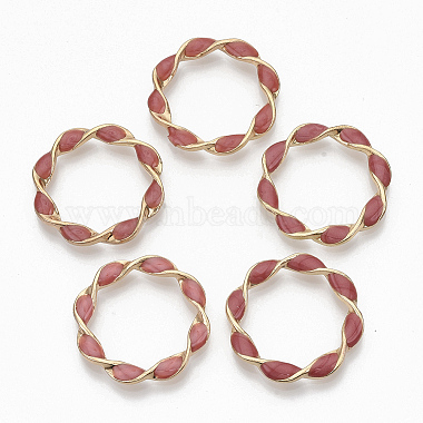 Light Gold Indian Red Ring Alloy Linking Rings