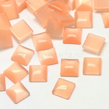 10mm Bisque Square Glass Cabochons