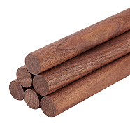 Walnut Wood Sticks, Round Dowel Rod, for Braiding Tapestry, Column, Coconut Brown, 15.1x1.8cm(DIY-WH0308-336A)