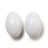 Opaque Acrylic Beads, Barrel, White, 14x9mm, Hole: 2mm, about 755pcs/500g(SACR-L007-007B)