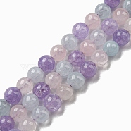 Natural Aquamarine & Rose Quartz & Amethyst Beads Strands, Round, 6mm, Hole: 1mm, about 65pcs/strand, 15.55 inch(39.5cm)(G-D0013-68-6MM)