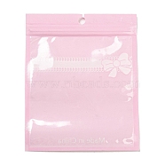 Plastic Packaging Zip Lock Bags, with Clear Window, Top Self Seal Pouches, Rectangle, Pink, 15x12x0.15cm, Unilateral Thickness: 2.5 Mil(0.065mm)(OPP-D003-03E)